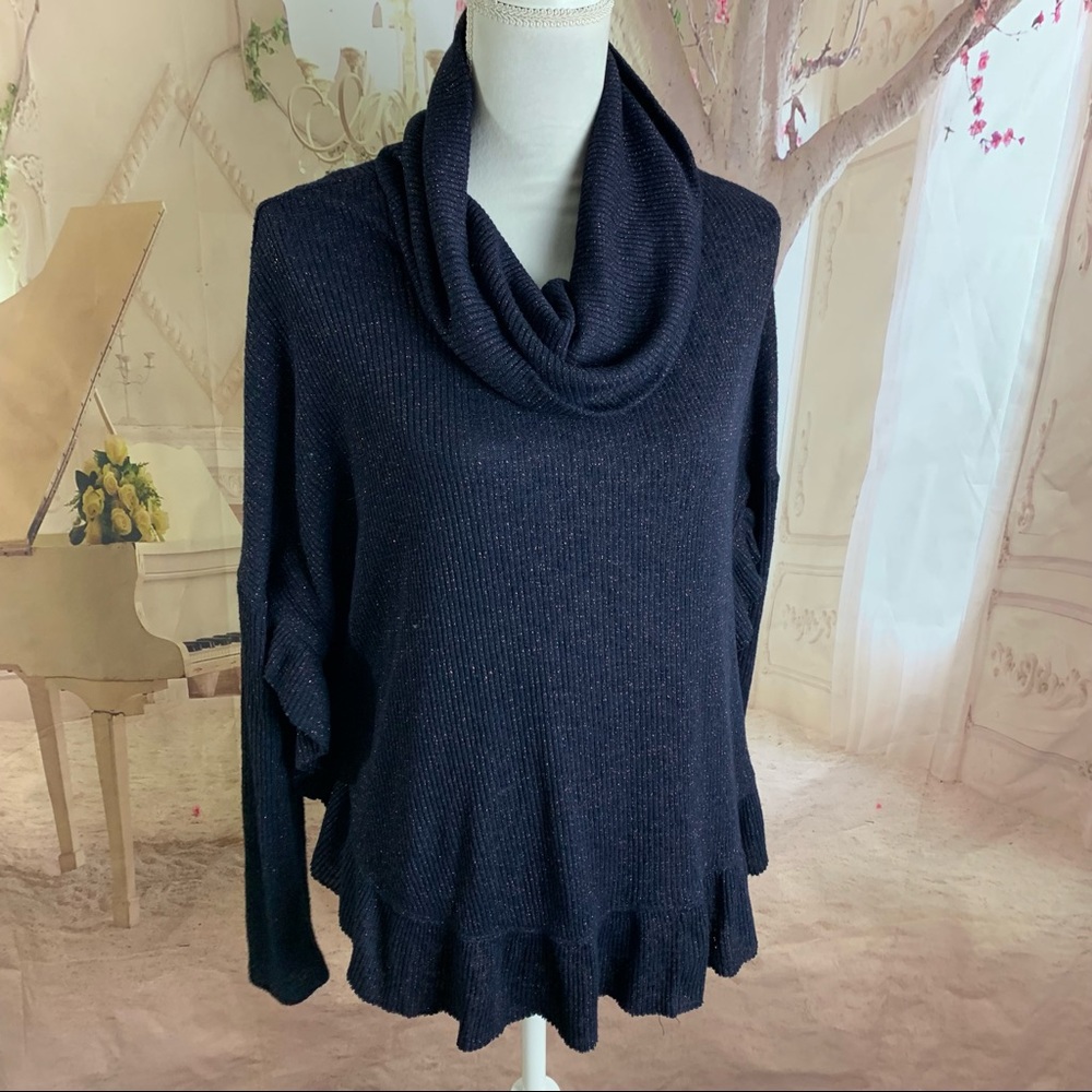 Anthropologie Postmark Ribbed Ruffle Turtleneck - Picture 6 of 12